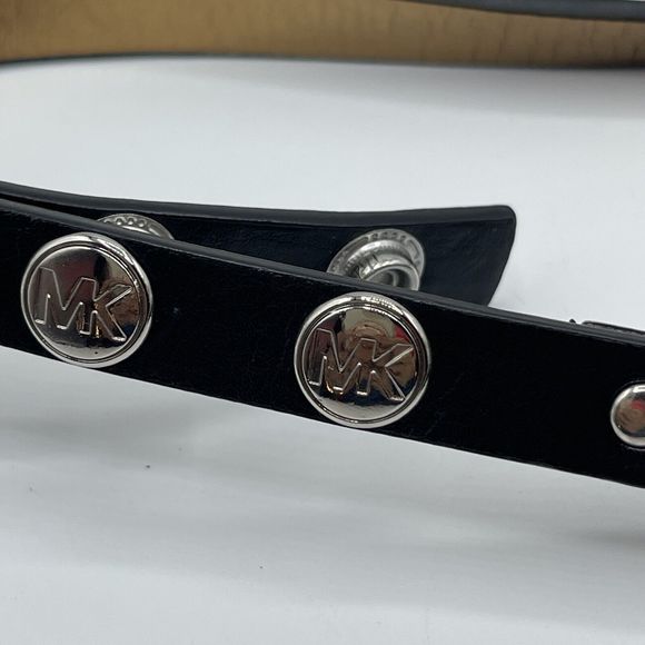 Michael Kors MK Signature Logo Belt Bag Pouch Fanny Pack Black‎ Faux Leather - Picture 5 of 12